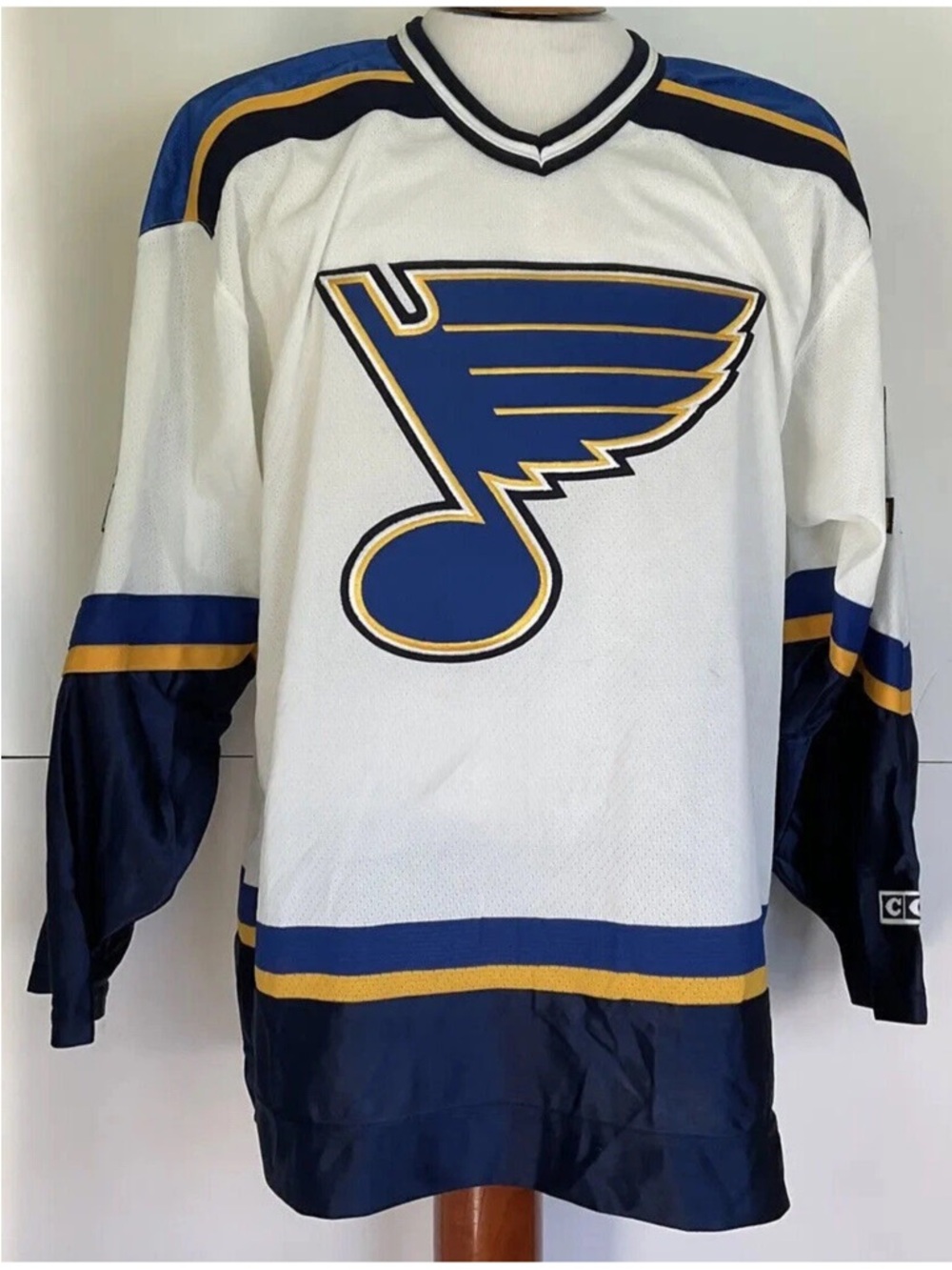 Vintage 1980’s CCM St Louis Blues Stitched # 12 Hockey Jersey Size Large
